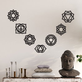Wallity Simbolo-1 Accesorio Decorativo de Pared de Metal Negro